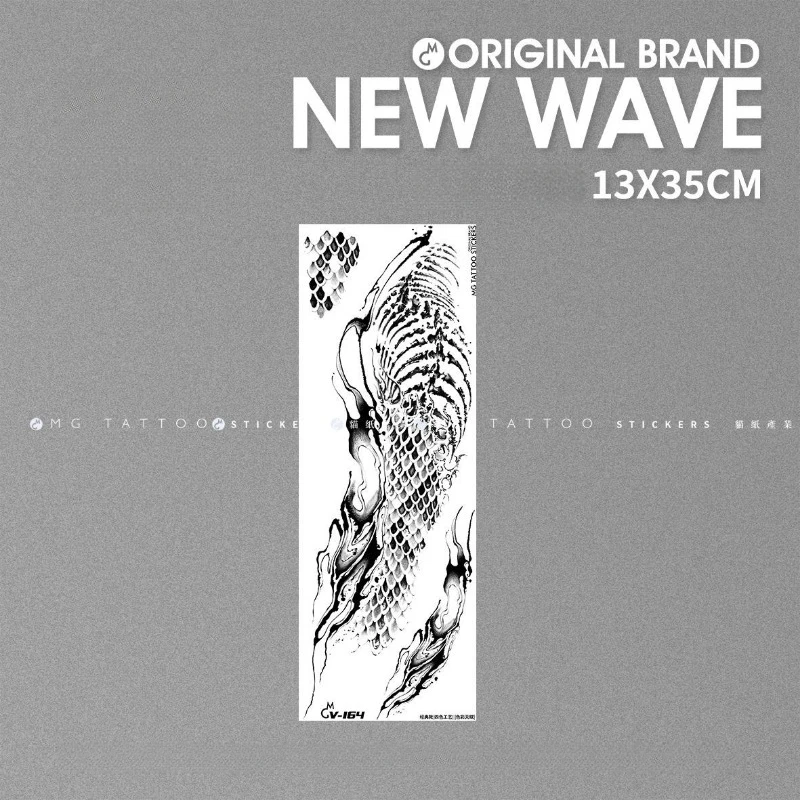 Tatuajes temporales negros, huesos de serpiente, escamas de piel de serpiente góticas, tatuaje falso artístico para mujer, brazo, pegatina de tatuaje impermeable Punk