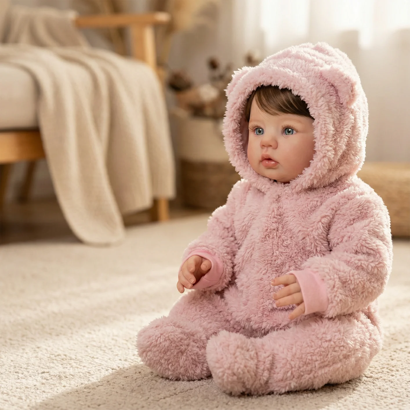 NPK 19inch Abigail Silicone Vinyl Reborn Doll Full Body Girl Baby Size 3D Skin High Quality Newborn Gift