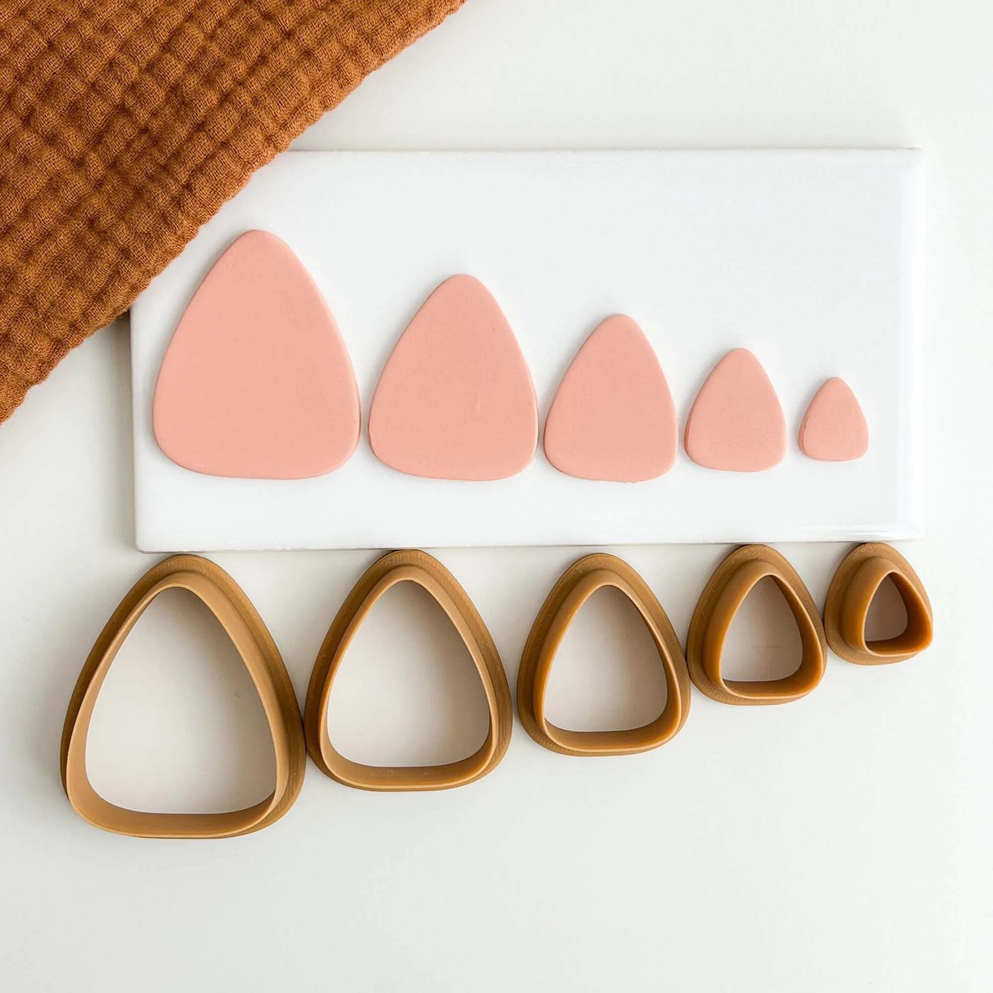 5Pcs/Set Geometric patterns, rectangles, semicircles, trapezoids, triangles Shape Polymer Clay Cutters For DIY Earrings Making