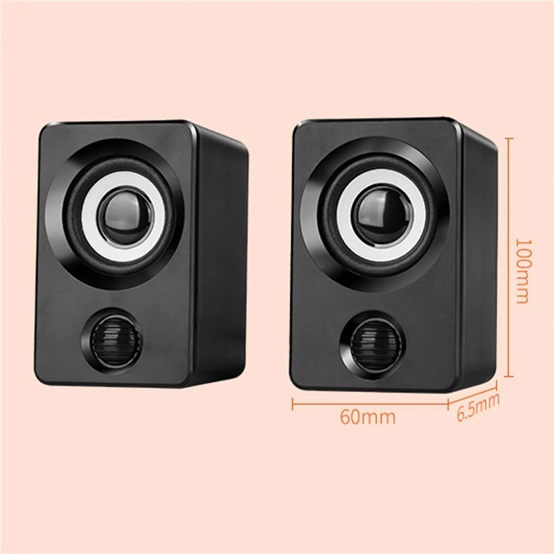 DSAO USB Mini Small Speaker Computer Audio Stereo Subwoofer Speaker Home Wired Desktop Speaker for Laptop Desktop Computer