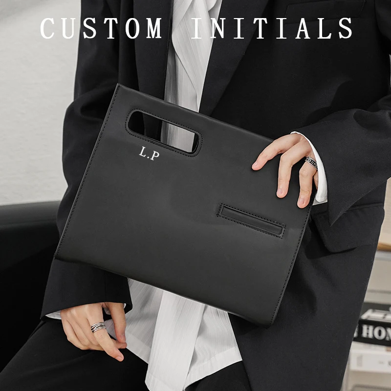 

Diagonal Bag Envelope Clutch Clutches Men's Business Handbag Man Male Leather Dual Purpose Genuine Mens High Quality Luxury Bags