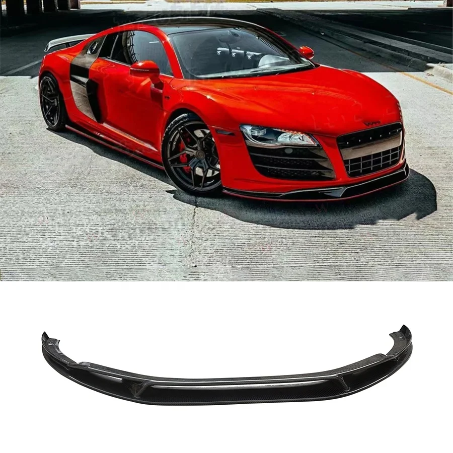 R8 Carbon fiber Front Bumper Lip Splitter Spoiler For Audi R8 V8 V10 2008 - 2015 Front Lip Car Accessories