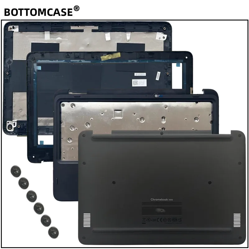 New For BOTTOMCASE® Chromebook 11 3100 Laptop LCD Back Cover/Front Bezel/ Upper Case Palmrest Cover /Bottom Base Cover