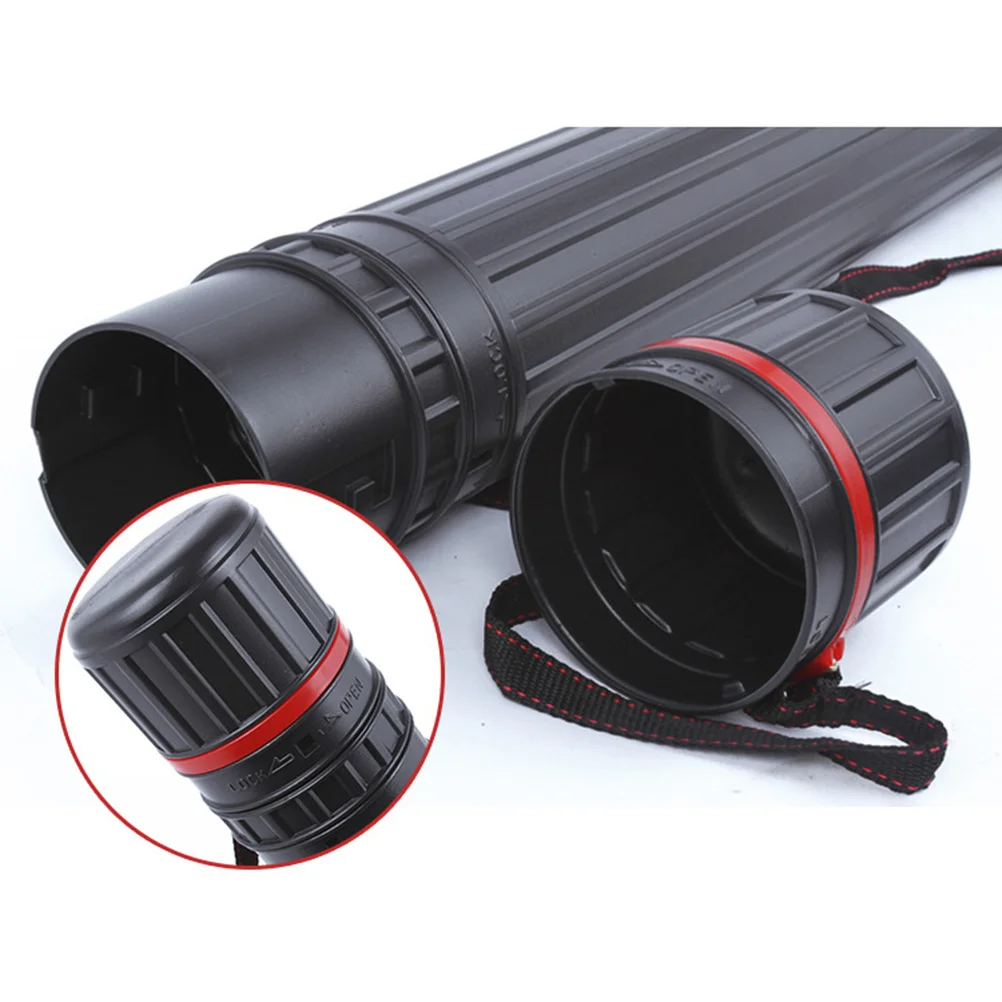 أنبوب تخزين بلاستيكي 10x55 سنتيمتر قابل للتوسيع مقاوم للماء حقيبة حمل حزام قابل للتعديل للملصقات خطط العمل الفني صياغة أنبوب #2