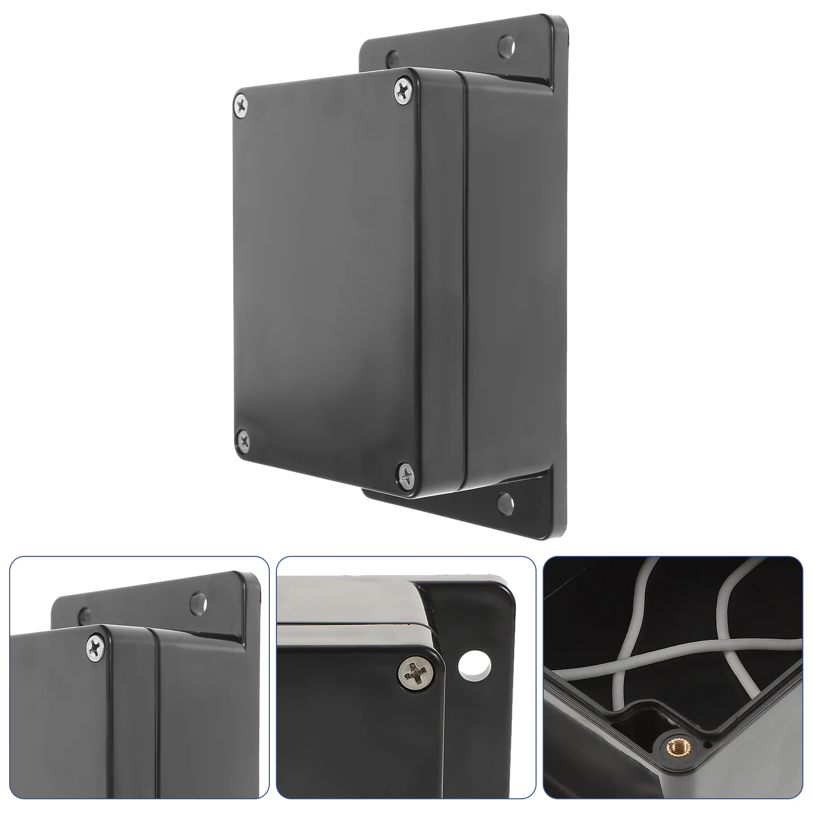 Electronic Gadgets Waterproof Junction Box Weatherproof Electrical Boxes Project for Electronics Black Plastic