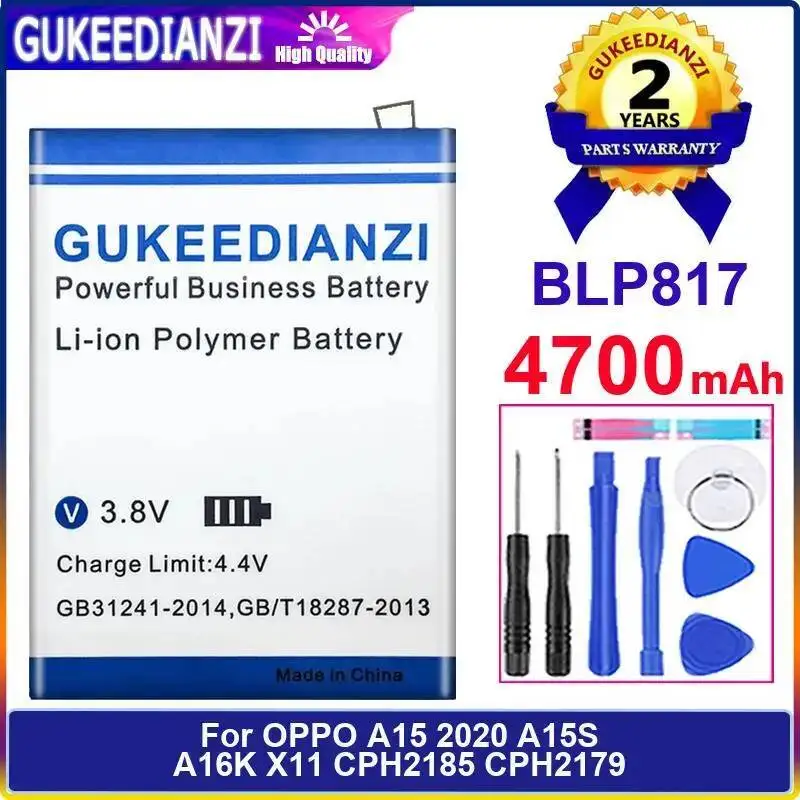 

Mobile Phone Battery Long-Lasting BLP817 4700Mah For Oppo A15 2020 A15S A16K X11 CPH2185 CPH2179