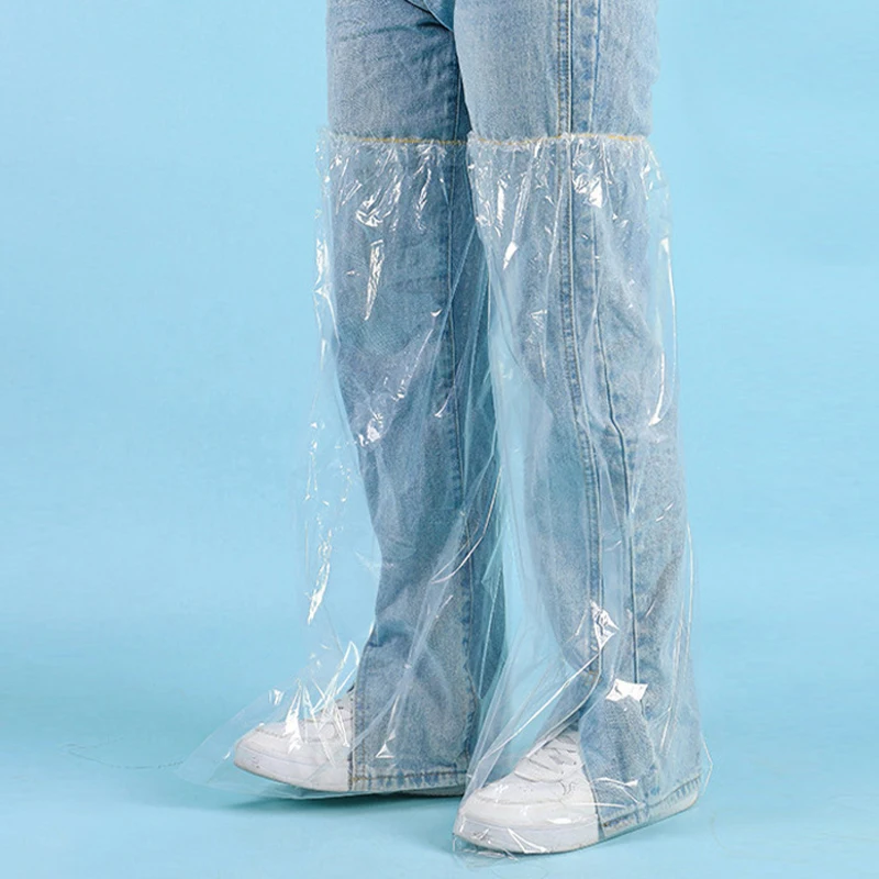 Cubiertas desechables de plástico grueso para zapatos de lluvia, impermeables y duraderas, prevención de contaminación, 1 unidad