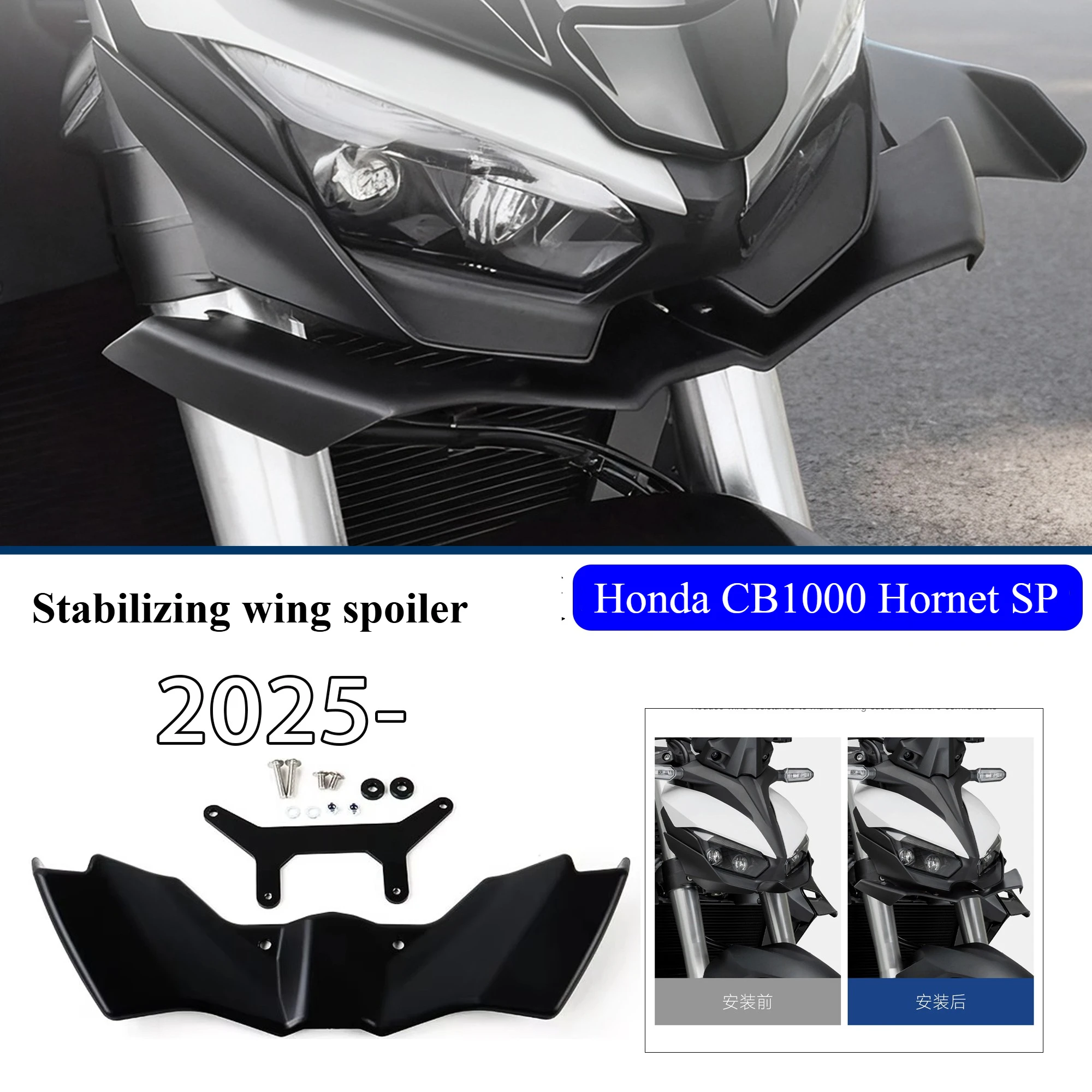 

For Honda CB1000 Hornet inc SP 2025 Motorcycle modified beak-style front wing side wing spoiler Spoiler modification parts