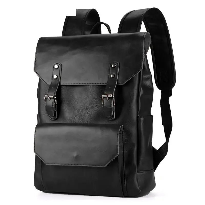 

Large Capacity Leather Backpack For Travel Office Men Backpack Fashion School Bag mochila BlackBrownCoffee