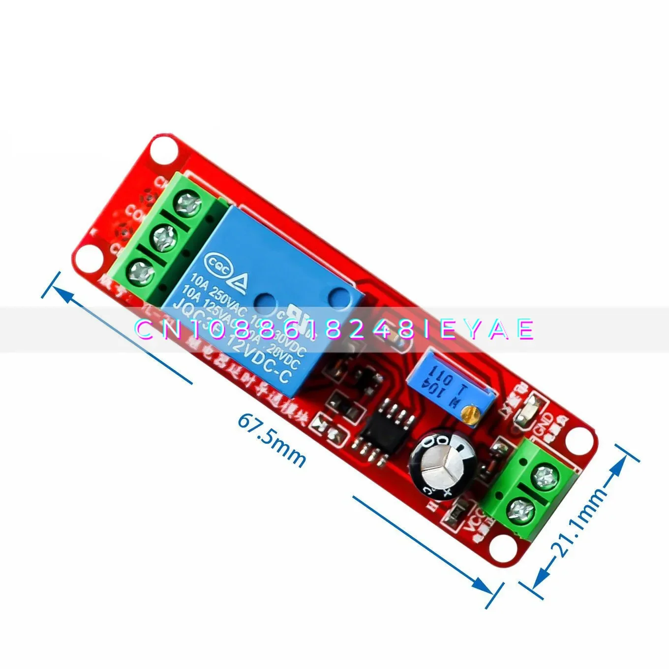 

NE555 Delay Module, Monostable Switch, Delay on-Off Switch (12V) Automotive Electrical Delay
