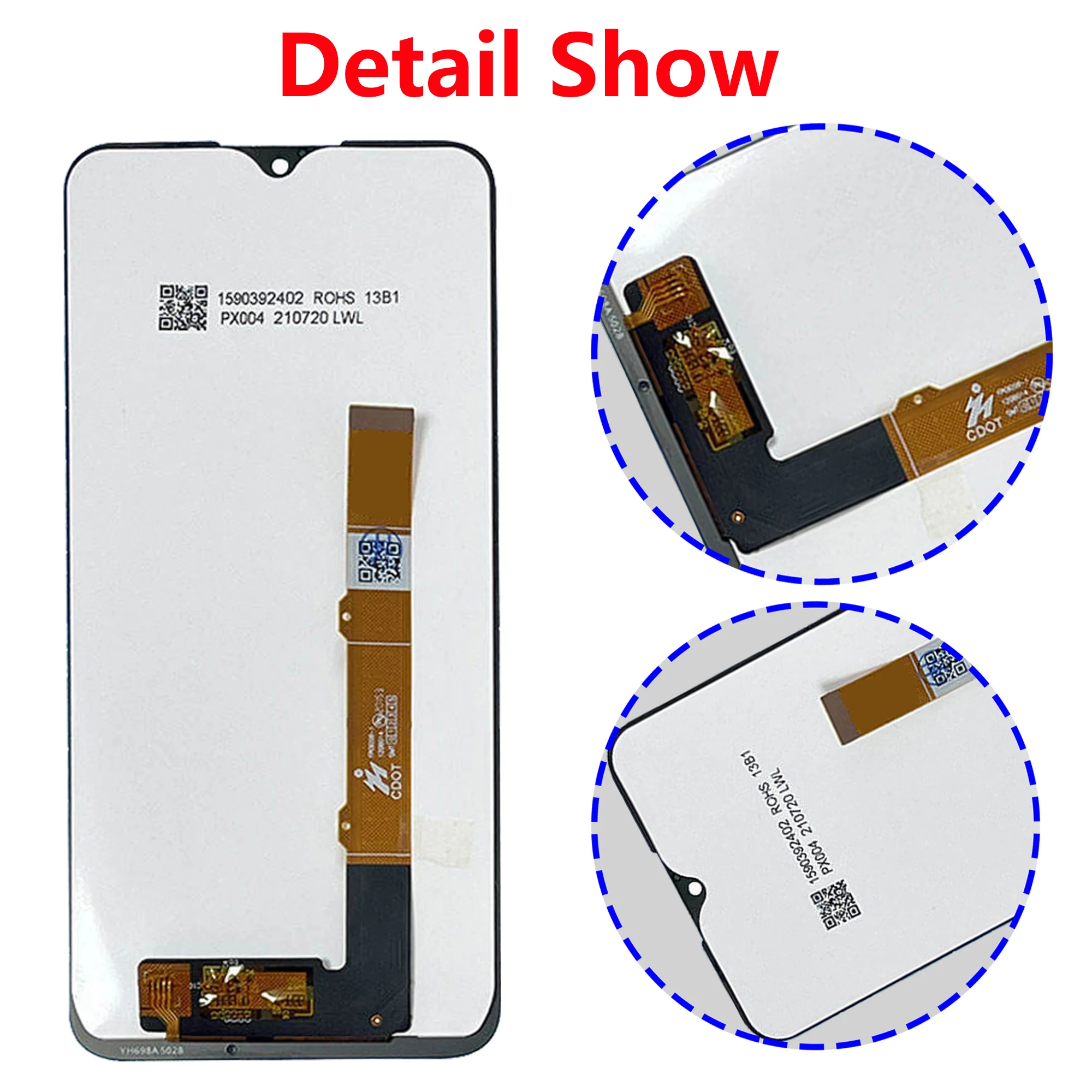 Original Lcd Full With Frame For Alcatel 3L 2020 5029  Touch Screen Digitizer Panel Assembly Display Replacement Repair parts