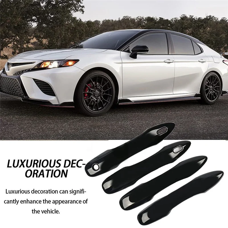 

Инновационные колпачки для боковых зеркал дверей + накладки на дверные ручки, замена для Toyota (черные)