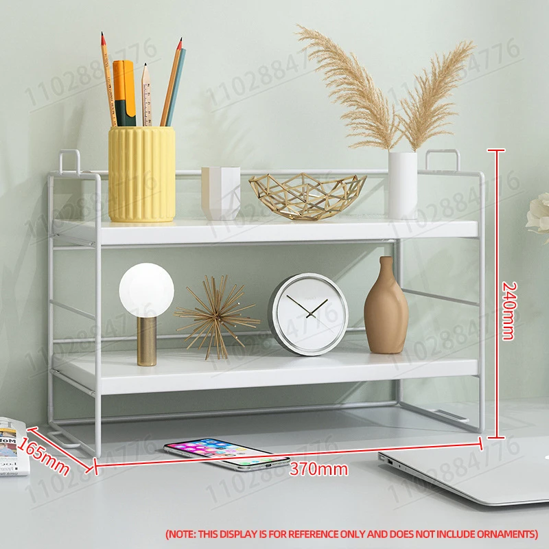 Desk Storage Shelf Desktop Microwave Seasoning Shelf Cabinet Multi-functional Three-layer Multi-layer Storage Cup Shelf