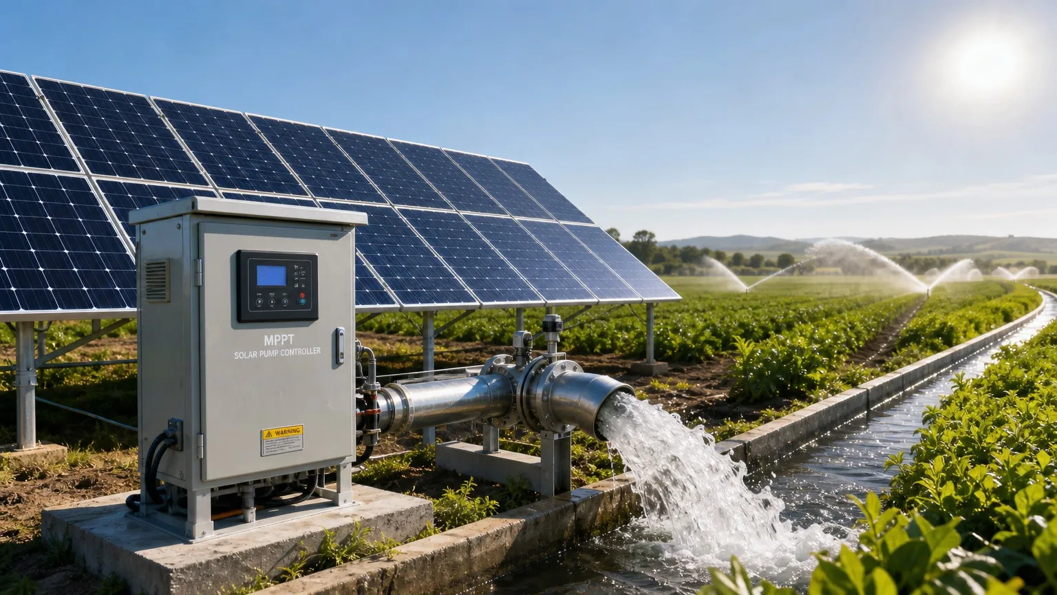 Automatic Solar Submersible Pump Kit with Solar Panels and Inverter for Greenhouse Drip Irrigation Fast Delivery