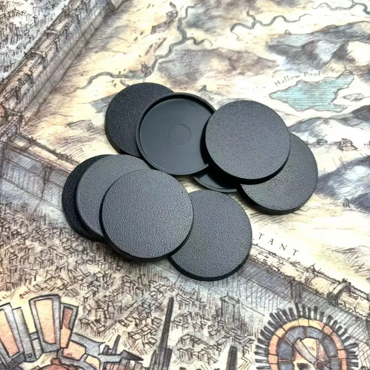 Bases Plásticas Redondas para Wargames, Miniatures Gaming, 40mm