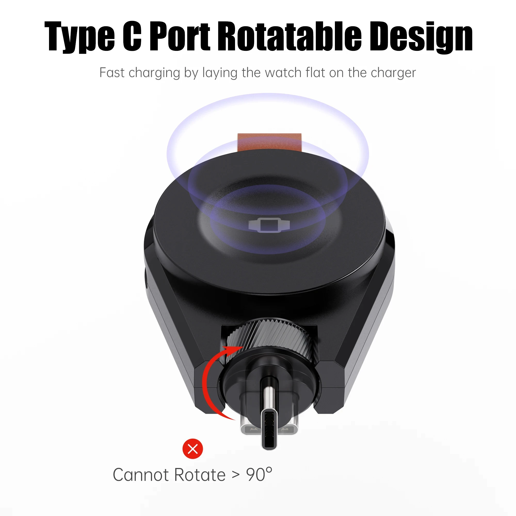 Portable Wireless Charger for Apple Watch Series 9/8/UItra/7/6/5/4/3/2/SE 5W Magnetic iWatch Charger Smart Charging Dock
