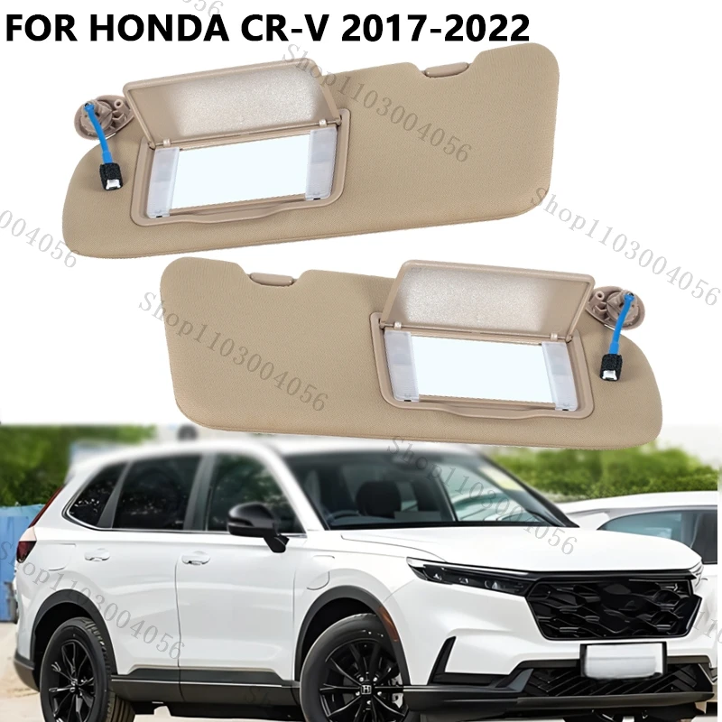 Beige Sun Visor Auto Parts Panel Sunvisor With Makeup Mirror Light For Honda CRV 2017 2018 2019 2020-2022