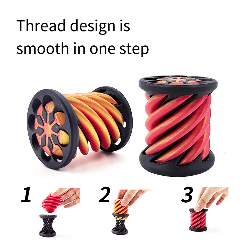 Mainan cetak 3D kerucut Spiral tidak mungkin piramida menyenangkan mainan fidget Spiral tidak mungkin kerucut pusaran Mini benang ilusi mainan anak