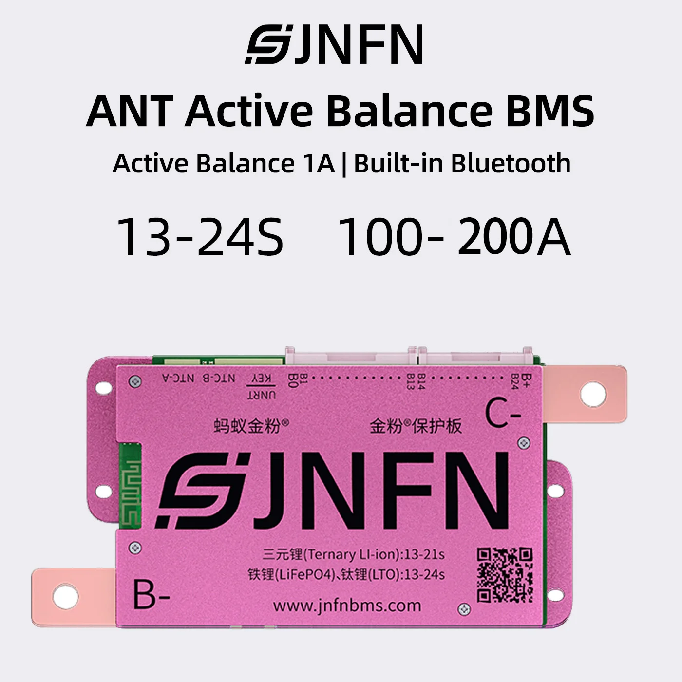 ANT BMS Balance Active BMS 13S 16S 48V 17S 20S 60V 24S 72V jnr 16k Lifepo4 18650 Li-Ion Lto 100A 120A 150A batterie RS485 BT Smart bms