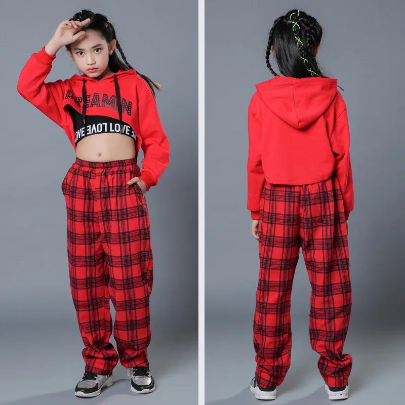 Set di costumi da ballo di strada hip-hop per ragazze Nuovo set di due pezzi in stile coreano Costume per spettacoli teatrali di gruppo per ragazze