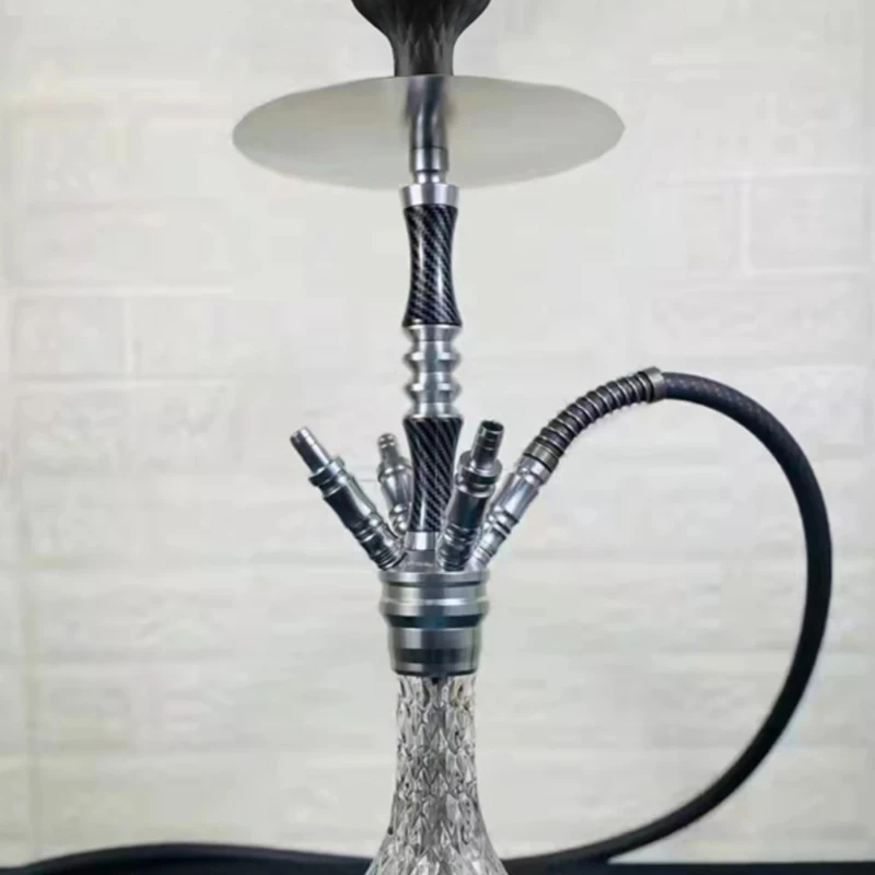 Arab hookah bar new large 60CM double tube carbon fiber alloy pot