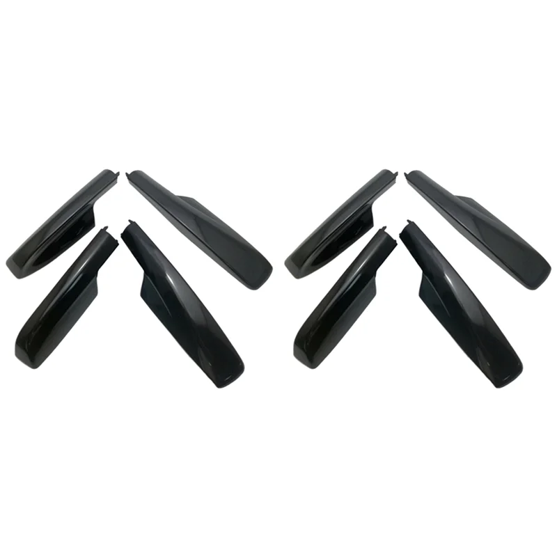 

B07A-8Pcs Black Roof Rack Cover Rail End Shell For Toyota Highlander XU20 2001-2007