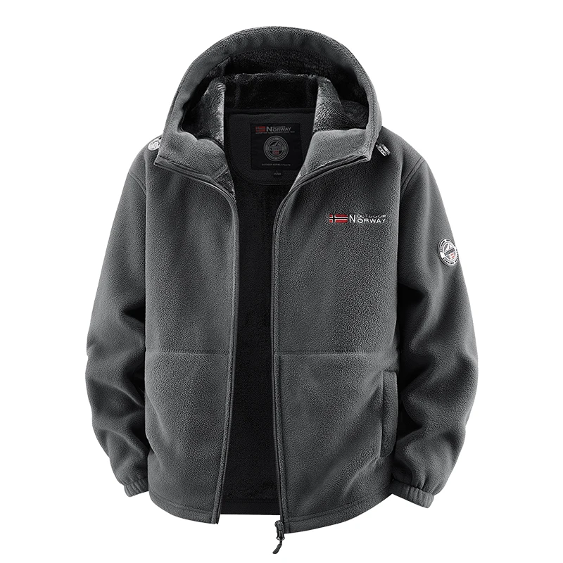 

Winter Fleece Padding Jacket Men Casual Thickened Wool Coat Athleisure Design Warm Fashion Hooded Jackets Snow Ski Suit Clothing