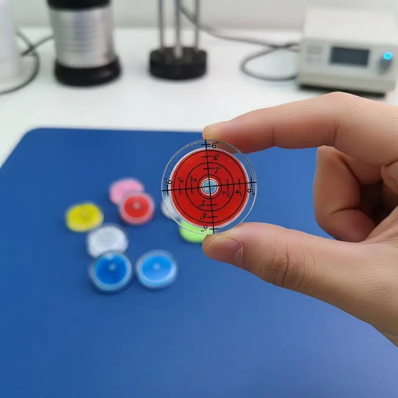 32mm High Precision Mini Round Bubble Level Spirit Measuring Meter with Degree Mark for Stair Installation Floor Leveling Work