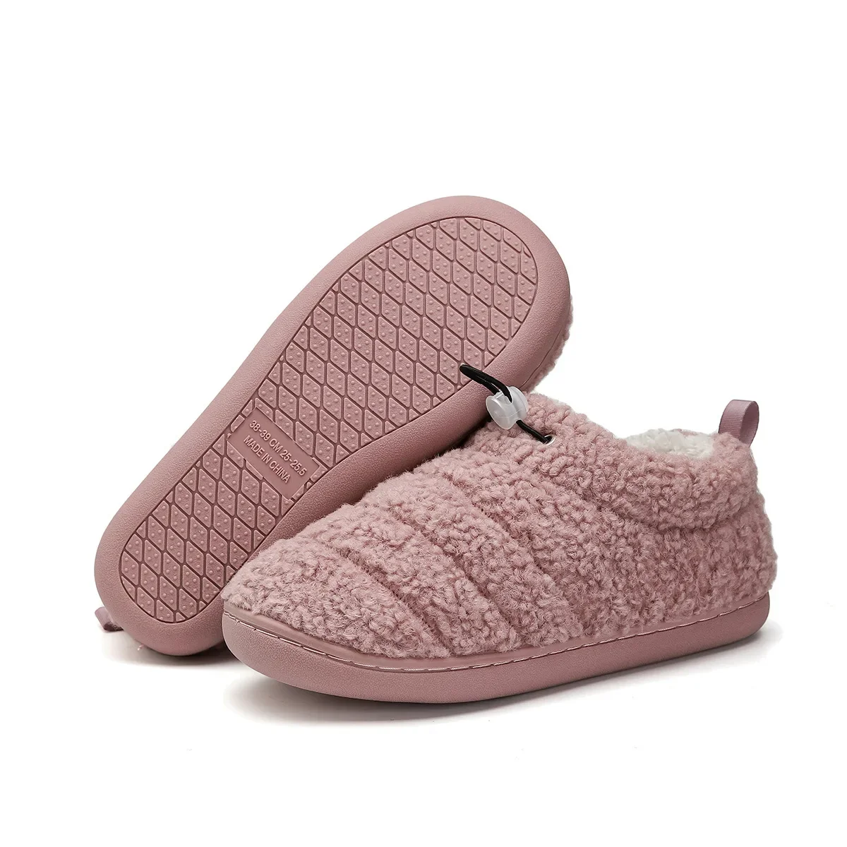 Große, vollständig bedeckende Hausschuhe aus Baumwolle für Damen und Herren, ideal für Herbst und Winter, halten warm, weich und flauschig, Freizeit-Schuhe für Paare. – Detail 6