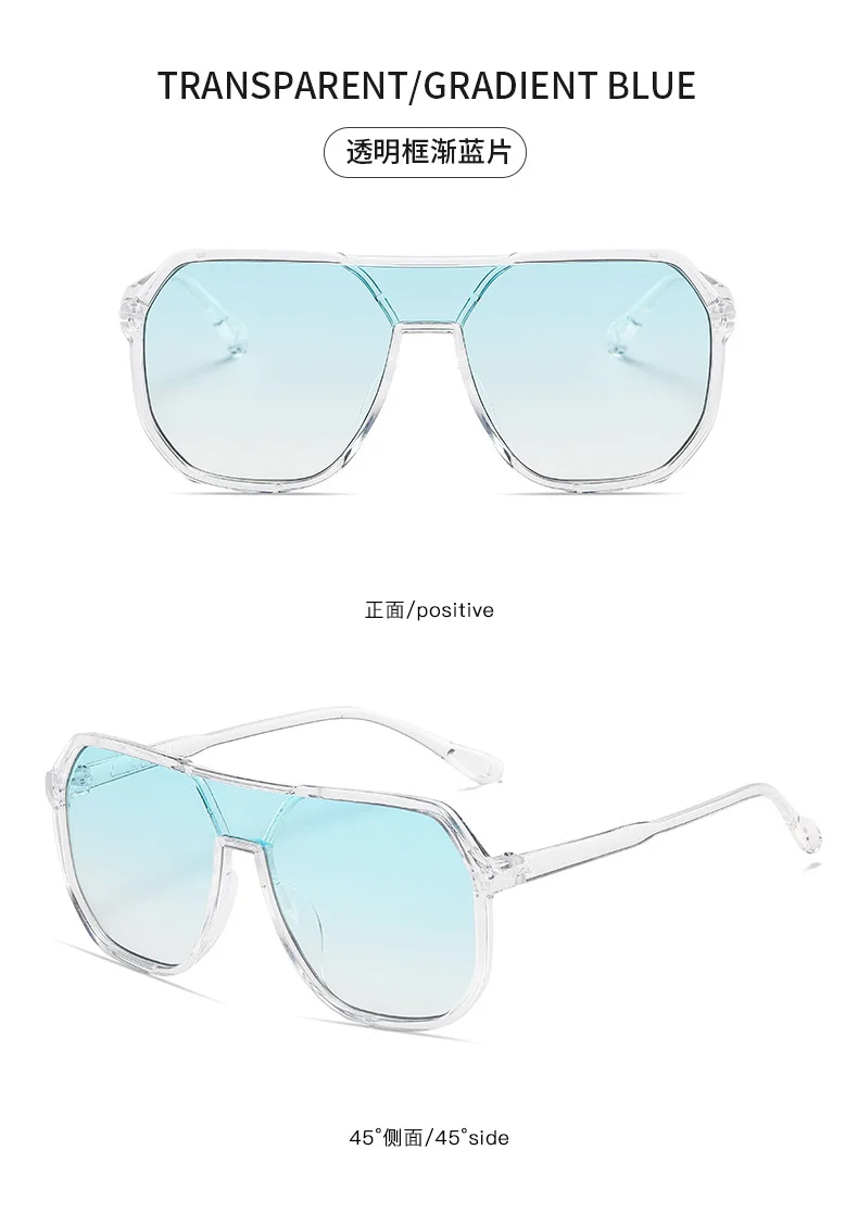 Neue Vintage Quadratische Sonnenbrille für Damen und Herren Luxusmarke Große Runde Sonnenbrillen Weibliche Männliche Eyewear Sonnenbrillen für Männer Frauen – Detail 16