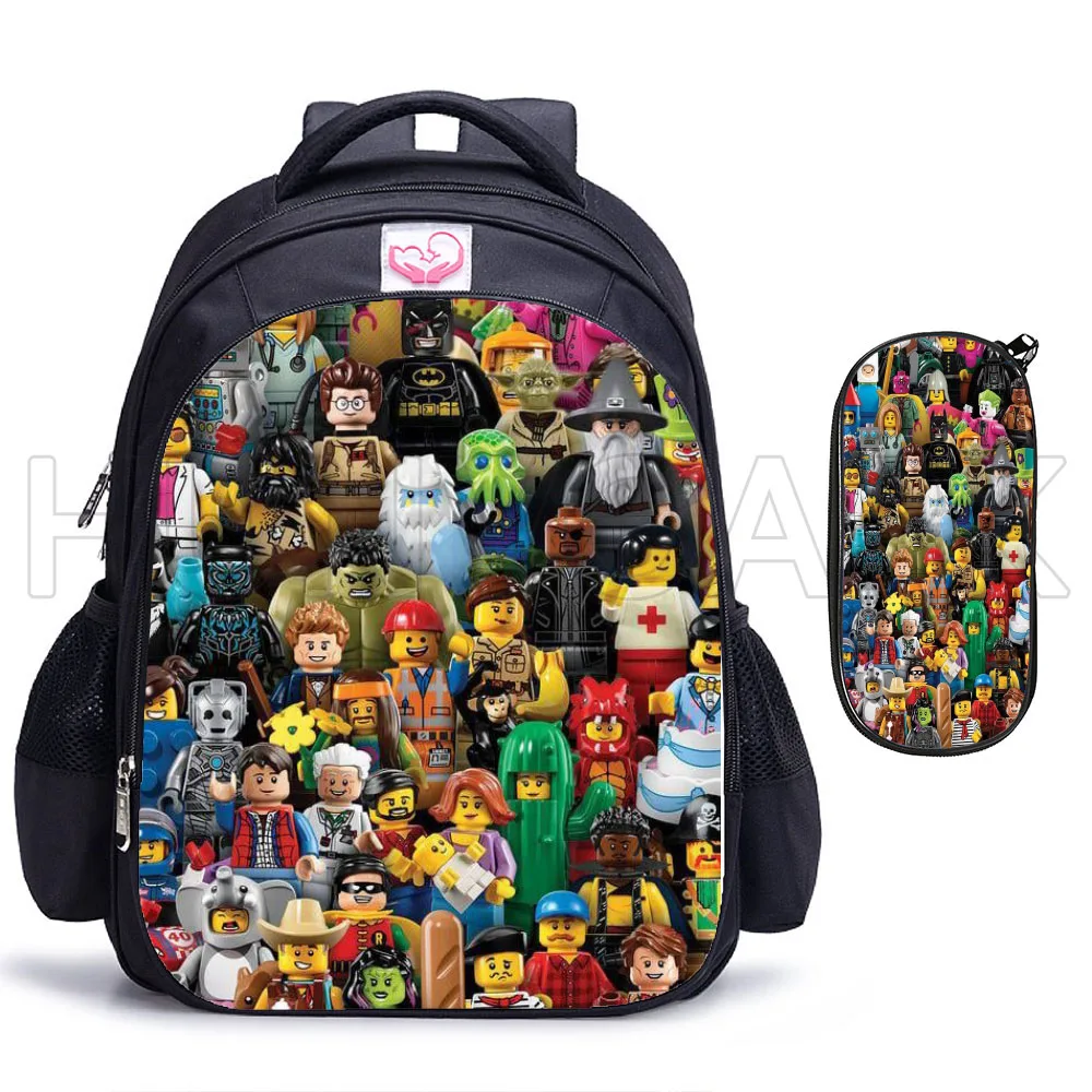 Ninja 3D Print School Bag para crianças, mochila primária ortopédica, meninos e meninas, Catoon Bag, 16\