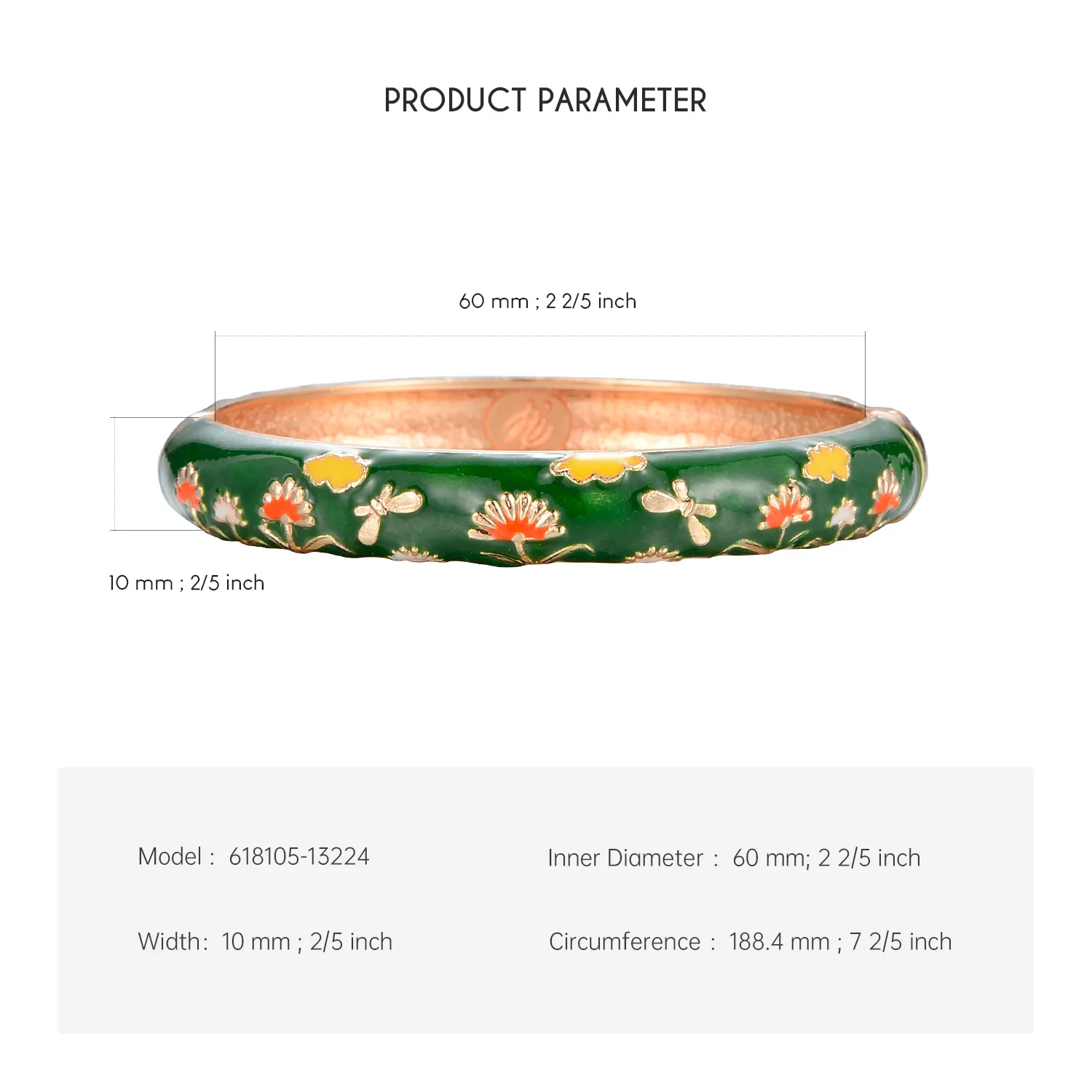 Cloisonne Bracelet For Women Floral Women\'s Hand Bracelets Enamel Bangles On Hand African Jewelry Dubai Indian Bohemian Holiday