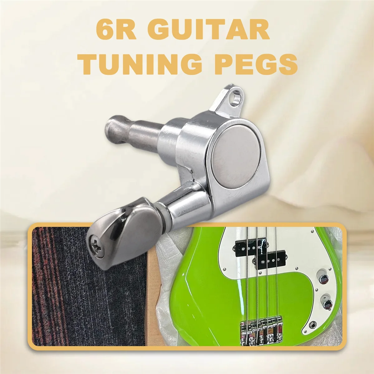 6pcs 6R Guitar Tuning Pegs Tuners Machine Heads for Fender Replacement XQ