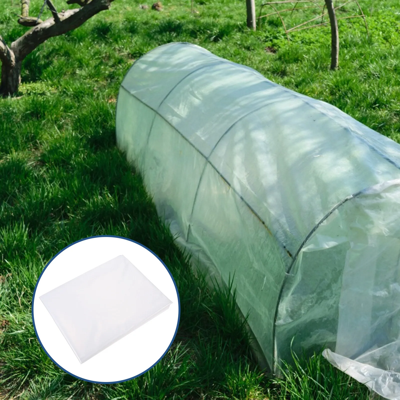 Clear Waterproof Pe Tarp Cover Coldproof Plant Protective Cover High Light Transmittance Heavy Duty Multipurpose Garden Shelter