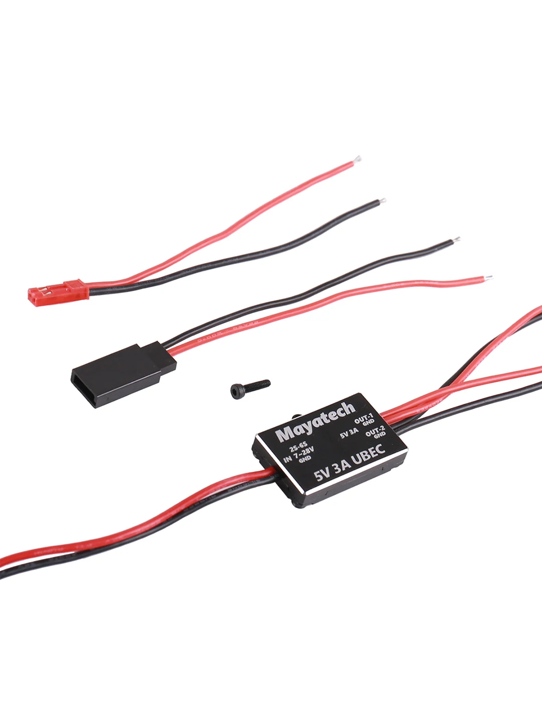 Mayatech 5V 12V Step Down Power Supply Voltage Regulation 7-28V to 5V/13-28V to 12V Buck Module UBEC-3A 6s for FPV UAV RC Model