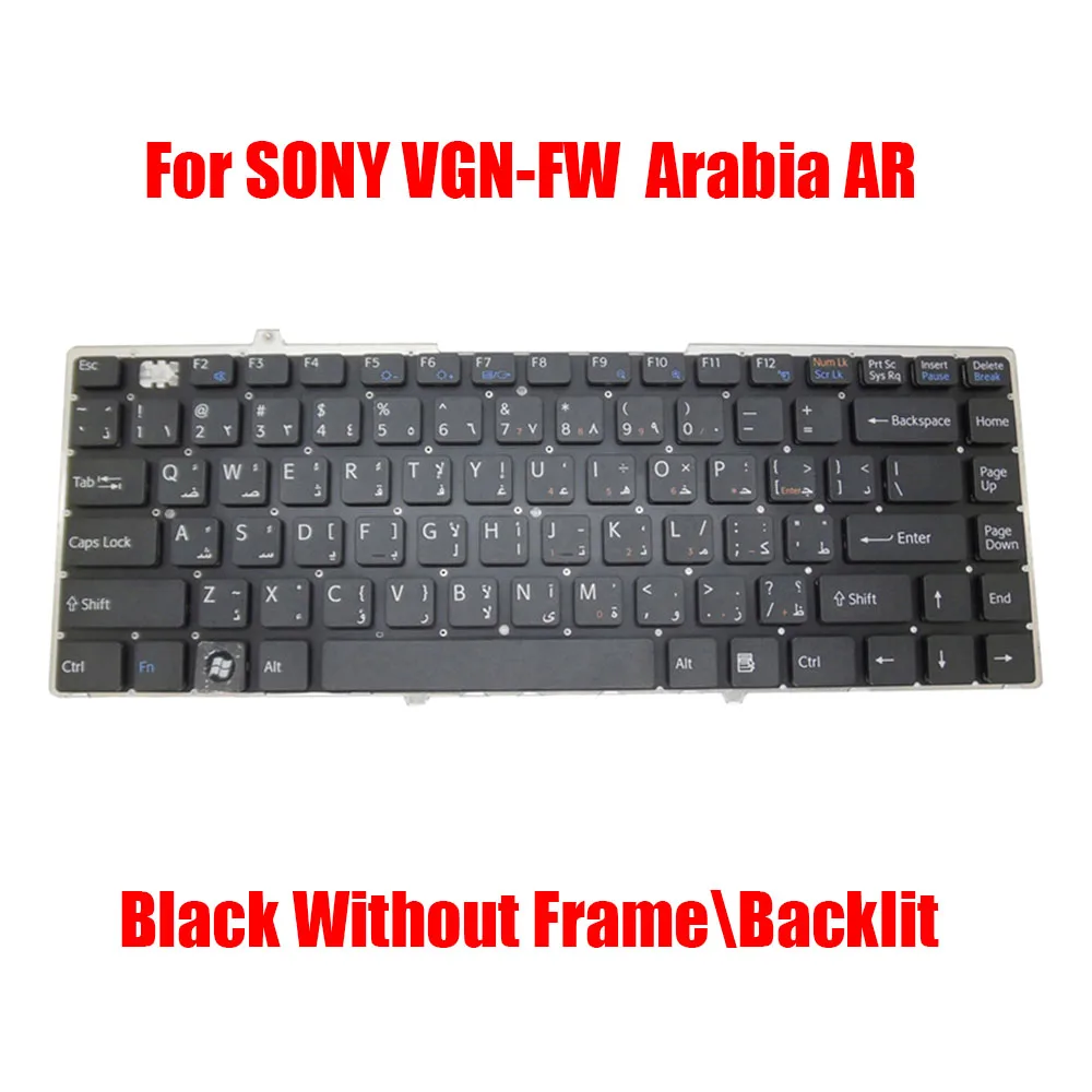 

AR CA KR Laptop Keyboard For SONY VGN-FW VGN FW 148084182 81-31105002-57 148084142 Arabia Canada Korea Without Frame New