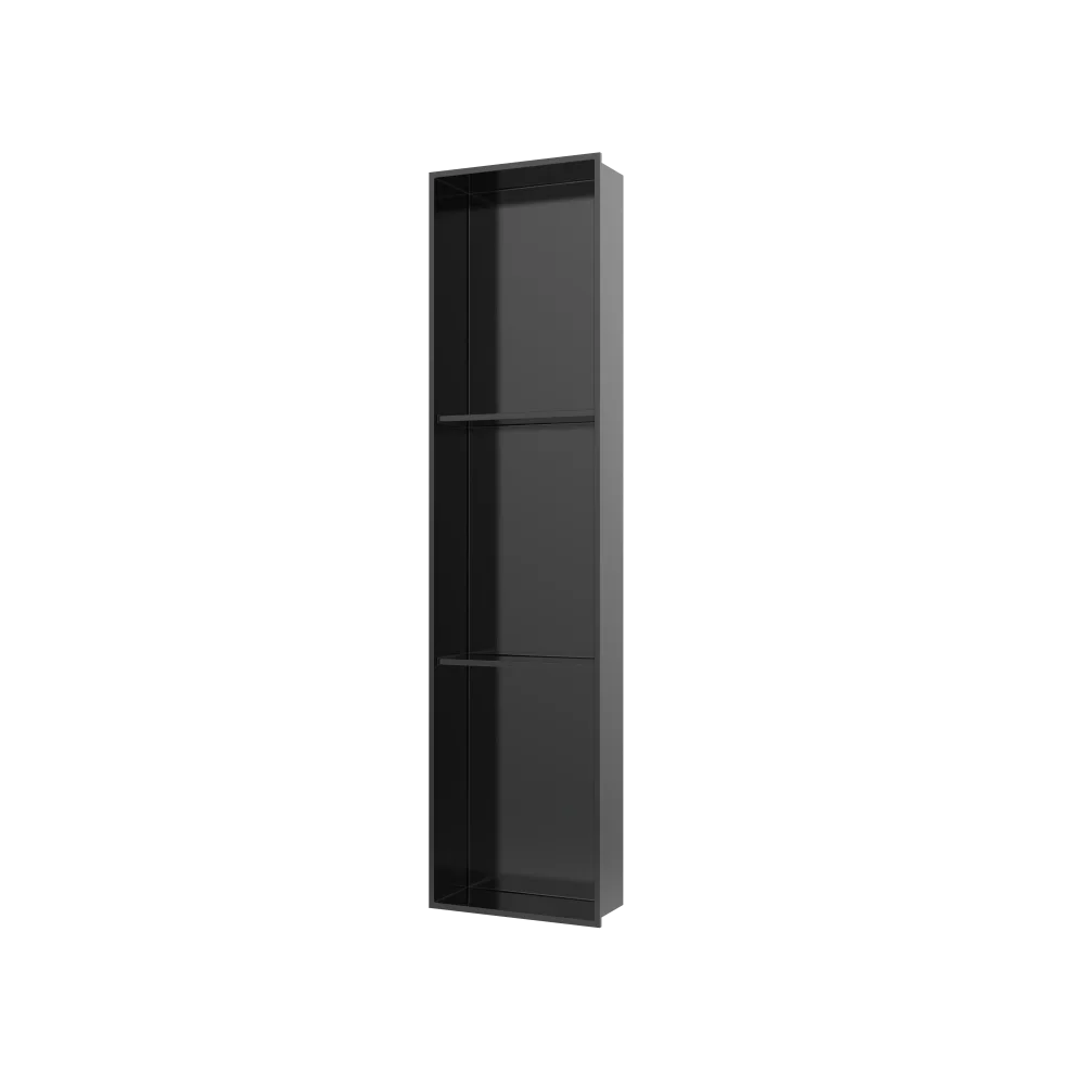 

Modern Stainless Steel 3-Tier LED Shower Niche Wall-Mounted Brushed Storage Corner Shelf for Bathroom