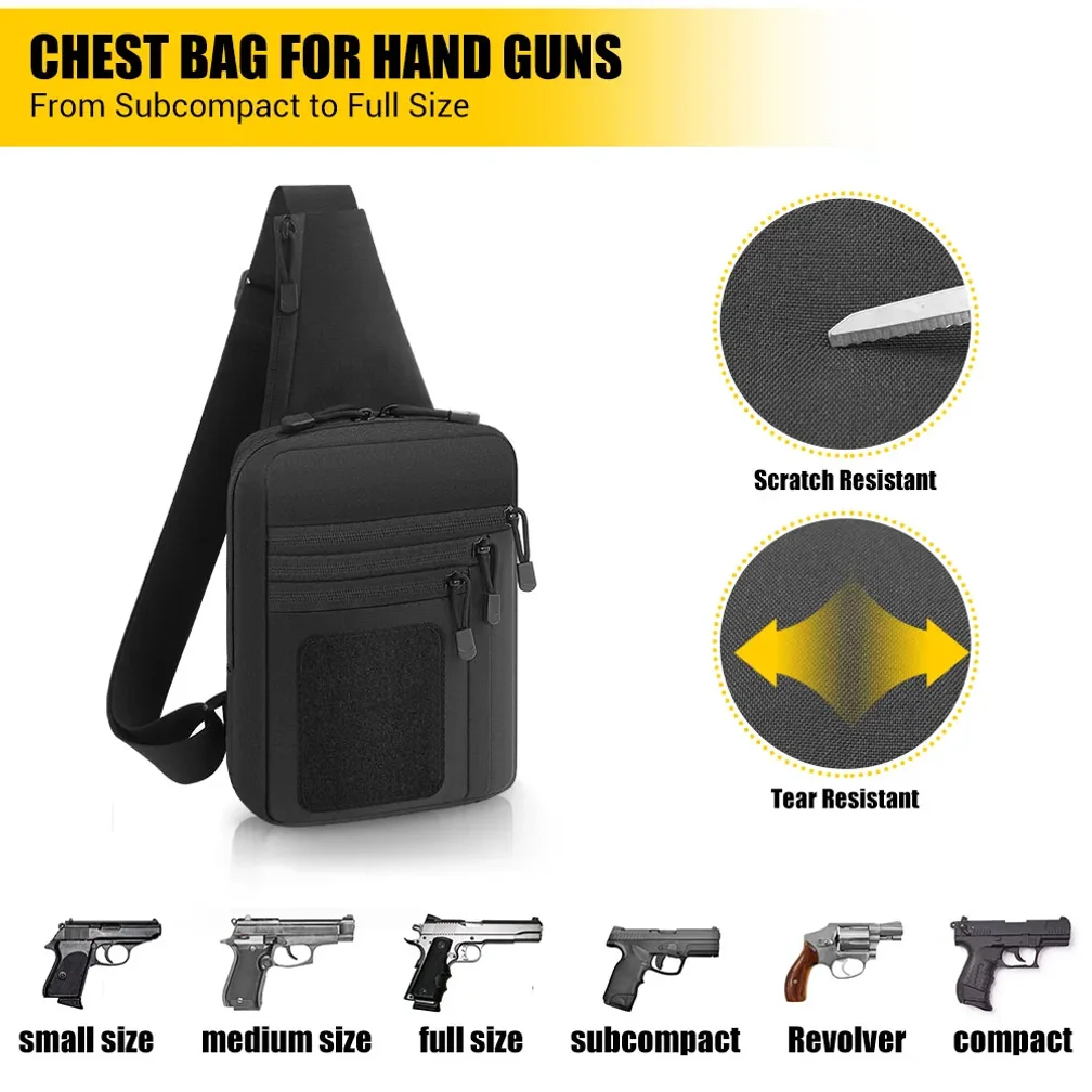 Borsa Tattica per Pistola, Fon - Edc Concealed Carry Sling Bag recensione e prezzo