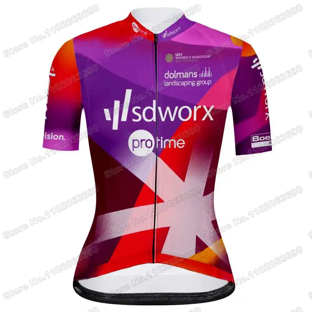 2024 Women Team SD Worx Cycling Jersey Set Summer France Tour Cycling Clothing Unisex Road Bike Shirt Suit Bicycle Pants