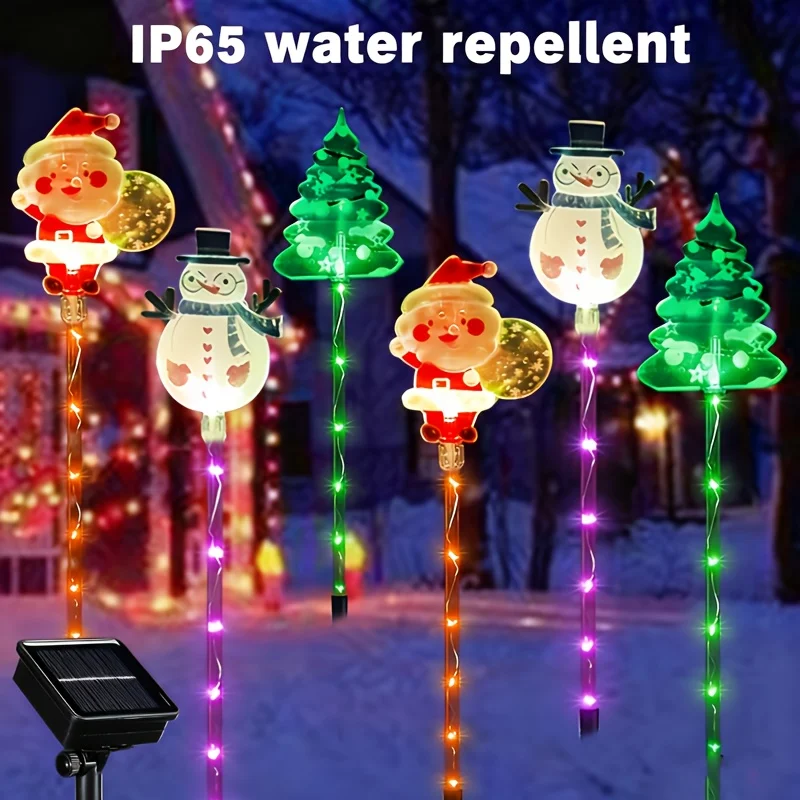 6-Pack Outdoor/Indoor Lights with Automatic Switch - Lawn Decorations, Includes Ground Insert Mount, Suita