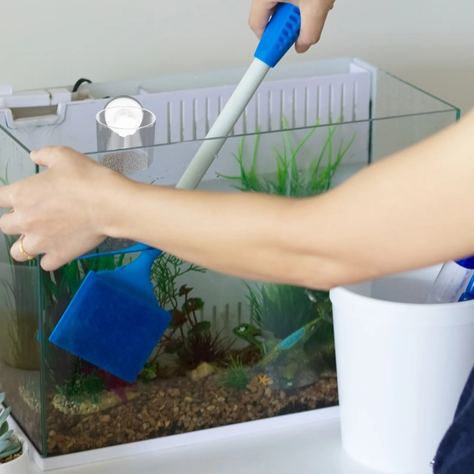 

2Pcs Fish Feeding Ring Floating Aquarium Feeder Ring Durable Acrylic Fish Tank Accessory Floating Feeder Feeding Holder