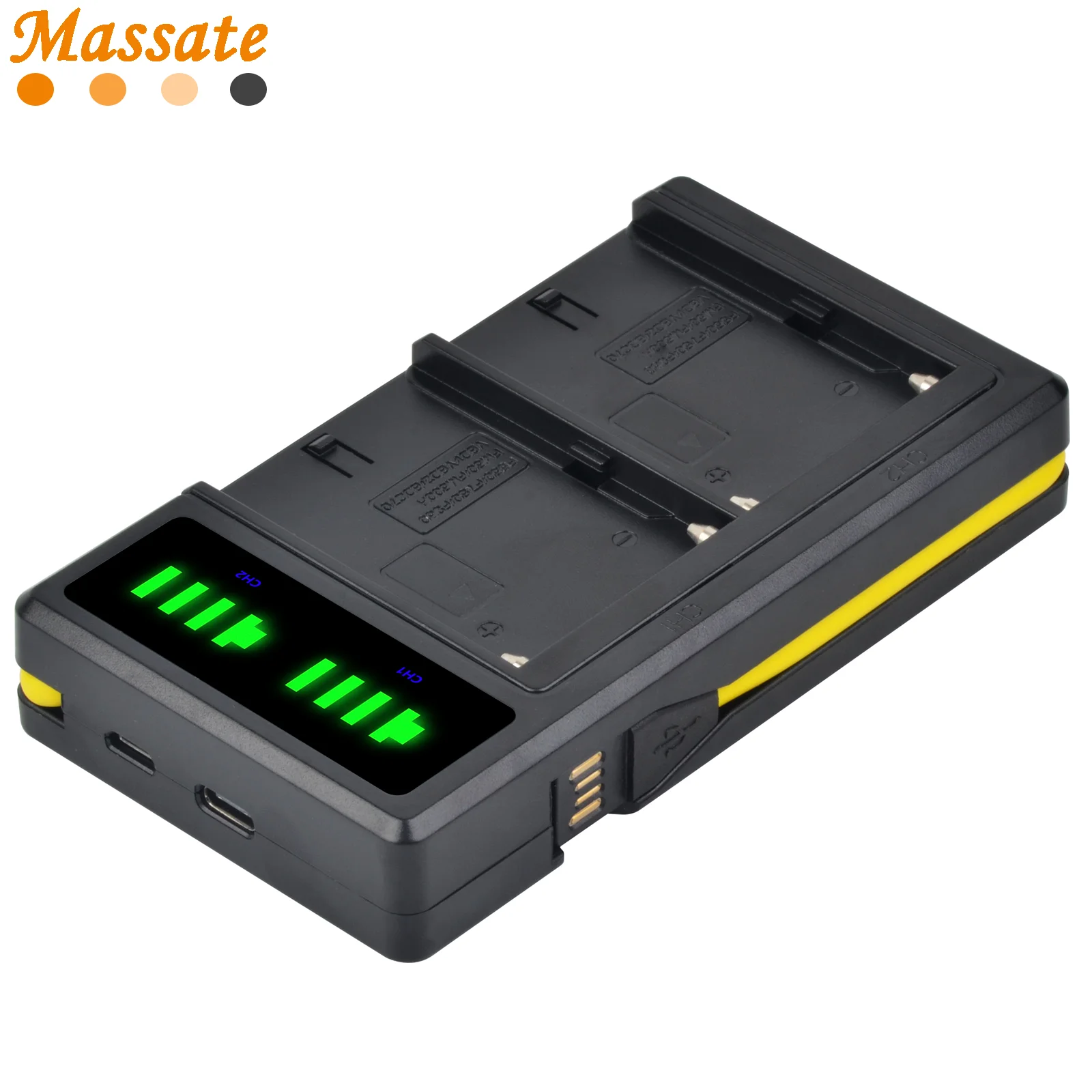Massate Dual Channel Battery Charger For Sony NP-F550 NP-F750 NP-F970 NP-F980 Battery LCD Charger for NP F770 NP F750 NP F550