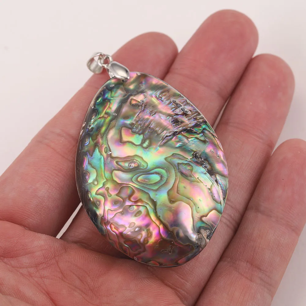 Natural Shell Pendant Colorful Abalone Shell Pendants Vintage Natural Pearl Shell Charms for Jewelry Making Supplies Women Gift