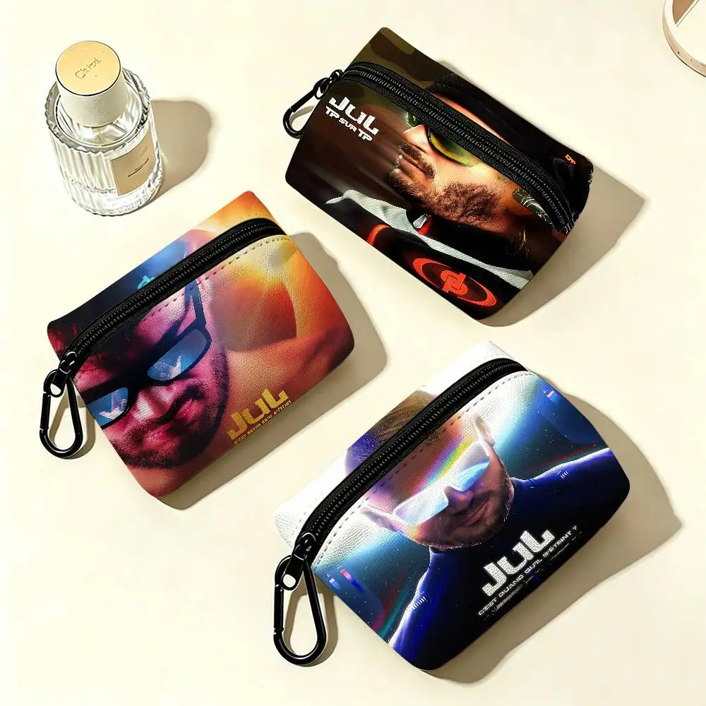 Rapper Jul Oxford Cloth Zipper Wallet Multifunctional Hanging Coin Bag For Credit Cards Keys Coins Earbuds