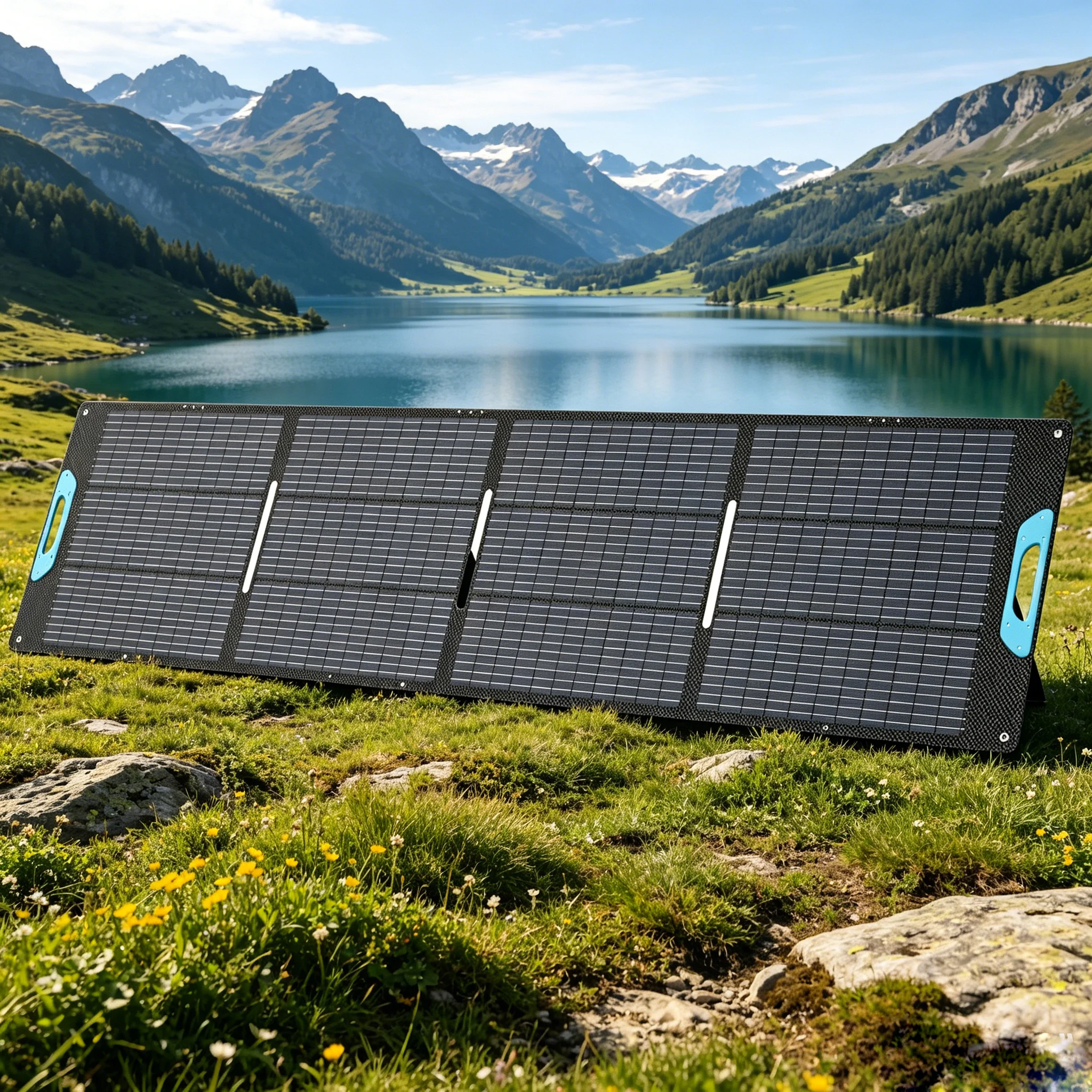 E-POWO 110W/220w Portable Solar Panel for Power Station, 23.5% High Efficiency Monocrystalline Silicon Foldable Solar Panels Charger, USB-A &Type-C Output, IP67 Waterproof for RV, Outdoor Camping, Off Grid Blackouts view 8