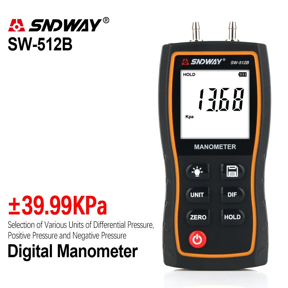 

SNDWAY Pressure Gauge Hand-held Air Pressure Gauges Negative Vacuum Digital manometer