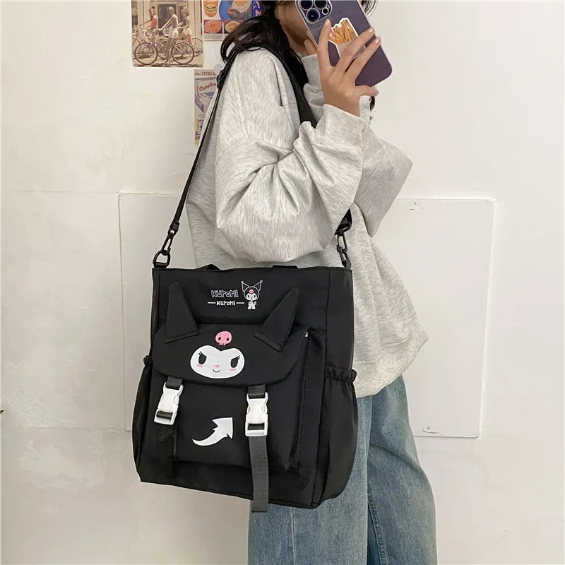 Kawaii Sanrio Crossbody Bag Kuromi Messenger Storage Makeup Pouch Student Shoulder Schoolbag Backpack Women Bagpack Girl Gift