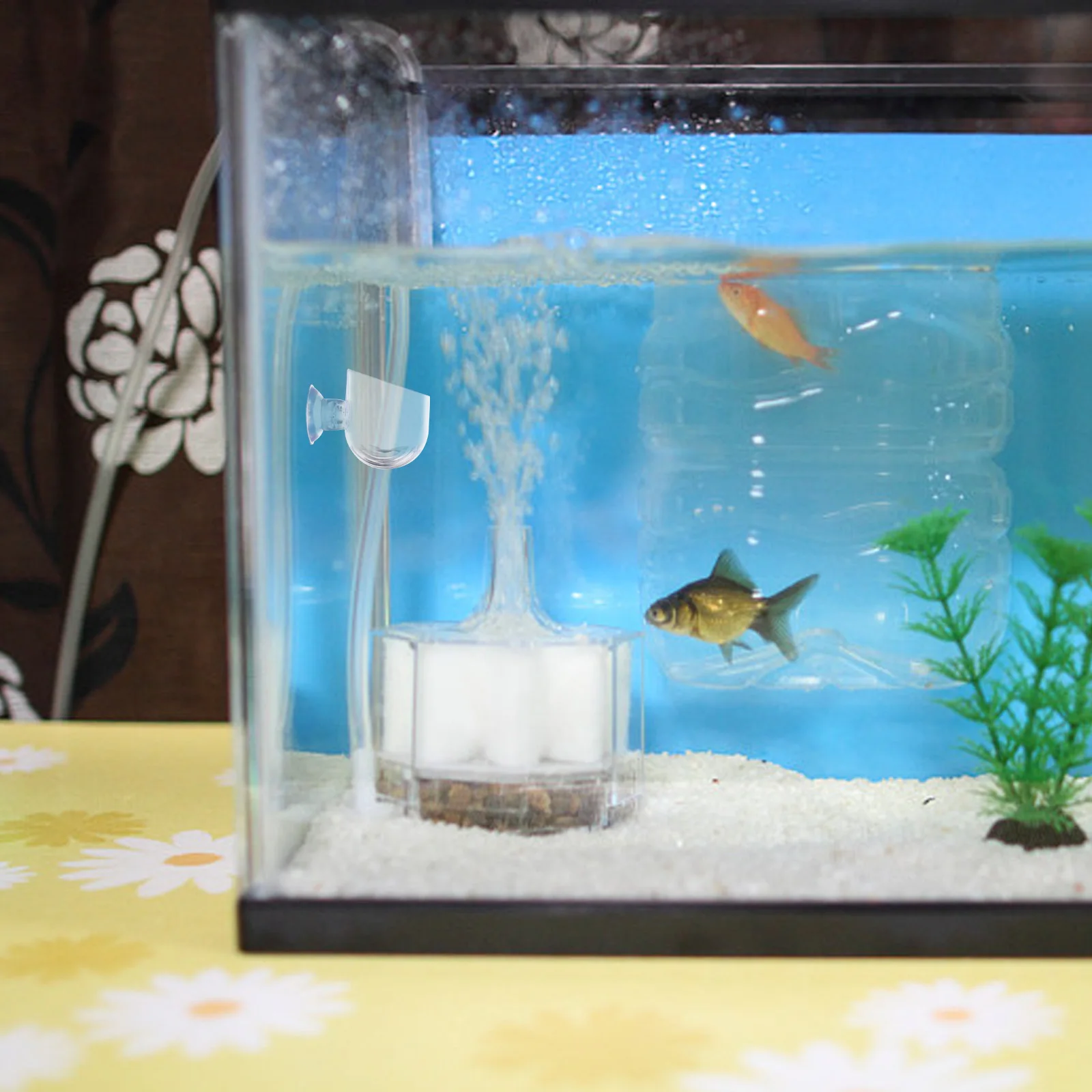 

4pcs Red Worm Feeder Cup Suction Cups Fish Tank Aquarium Decor Plant Holder Acrylic Blood Worm Feeder Small Large Size Pet