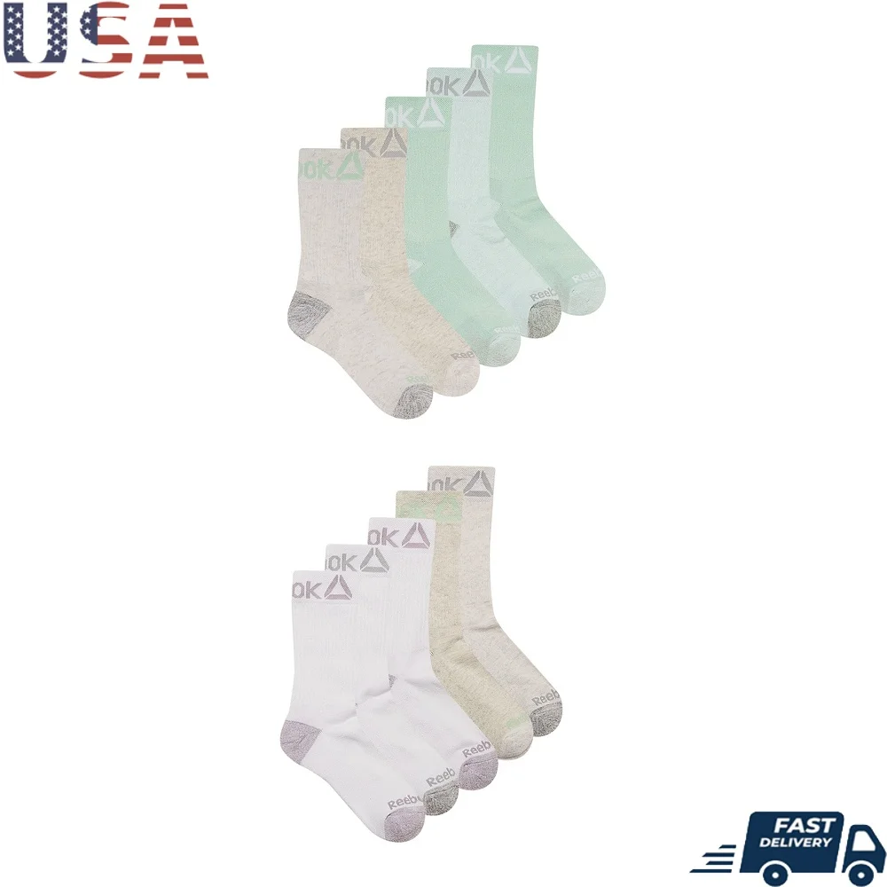 

Women's Cushioned Crew Socks 10-Pack Stretch Performance Moisture-Wicking Comfort Ideal Workouts Casual Everyday Wear