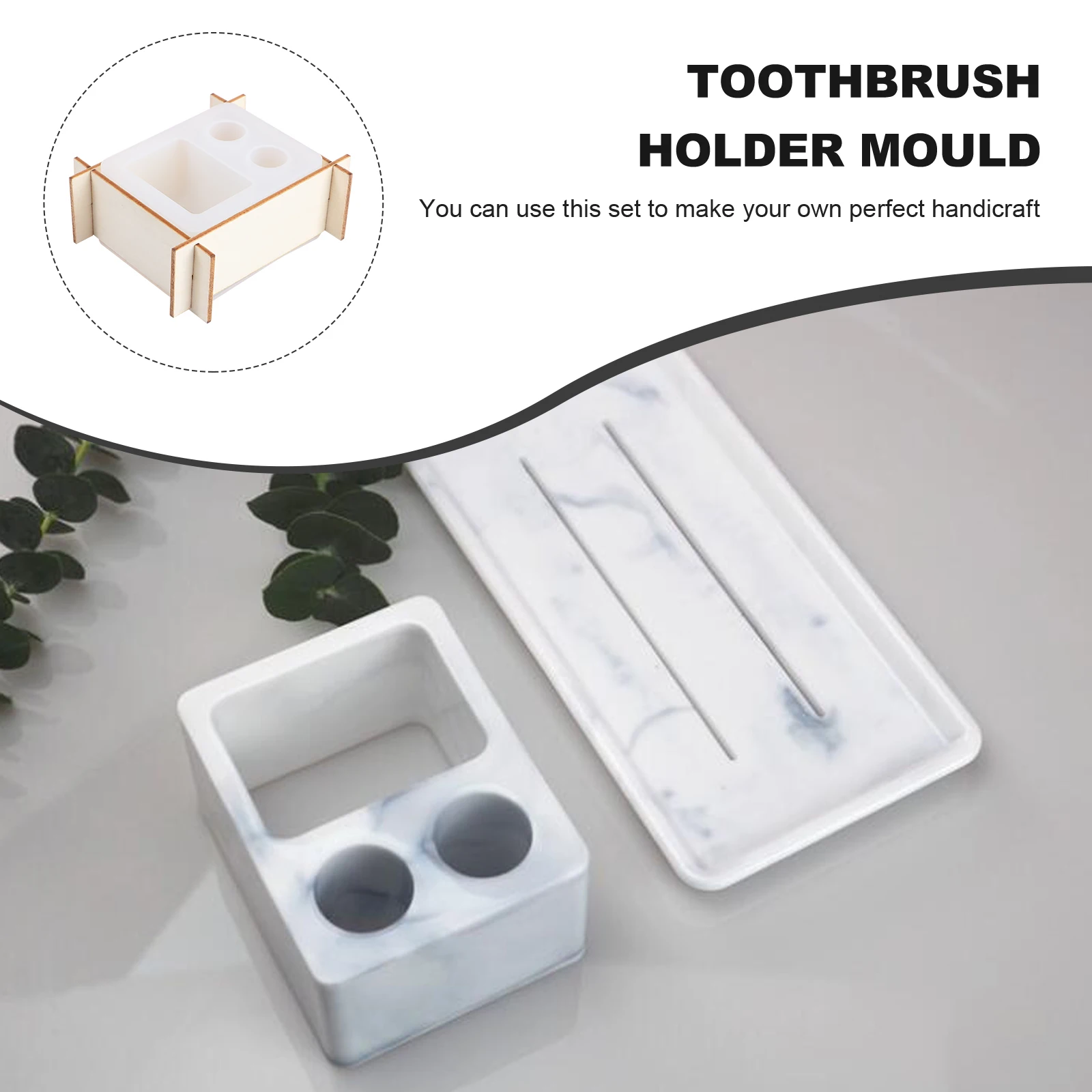 

Silicone Toothbrush Holder Mold High Transparency Flexible DIY Electric Toothbrush Rack Molds Easy Clean Containers Storage